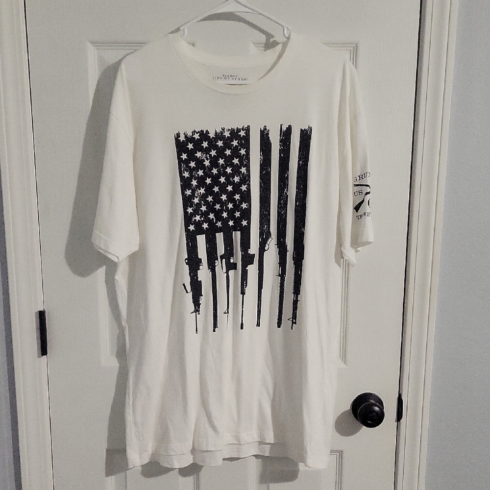 Grunt Style White and Black Graphic Tee